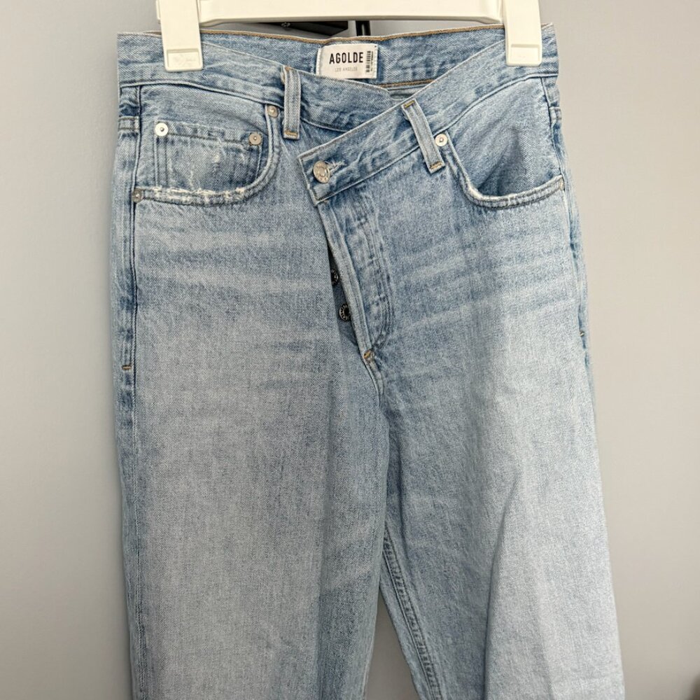 AGolde Criss Cross Straight Leg Jeans